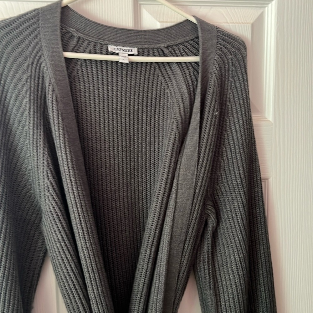 Gray cardigan